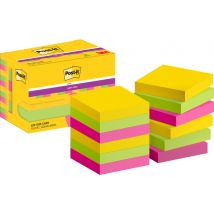 Memoblok Post-it 622 Super Sticky 47,6x47,6mm Carnival 12 stuks
