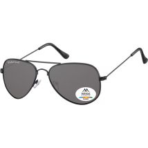 Zonnebril Montana mat zwart met smoke polarized glas