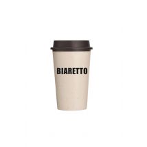 NOW Cup Biaretto herbruikbare koffiebeker met deksel crème/zwart 340ml, 8 stuks