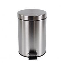 Afvalbak BRASQ pedaalemmer 12 liter rvs