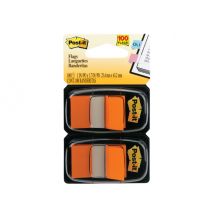 Indextabs 3M Post-it 680 25.4x43.2mm duopack oranje 100 vel
