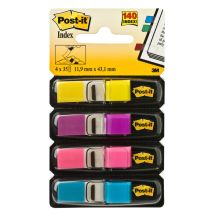 Indextabs 3M Post-it 683 11.9x43.2mm 4 kleuren 140 stuks
