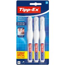 Correctiepen Tipp-ex Shake 'n Squeeze 8ml blister à 3 stuks