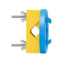 Wandhouder Martor voor verzameldoos gebruikte mesjes geel