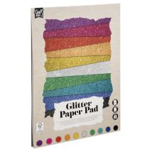 Hobbykarton CarftID glitter 24x34cm 180gr 10 vel 10 kleuren