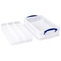 Opbergbox Really Useful 4 liter 30 vakken 395x255x88mm transparant wit