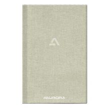 Notitieboek Aurora A5 lijn 192 pagina's 80g linnen grijs