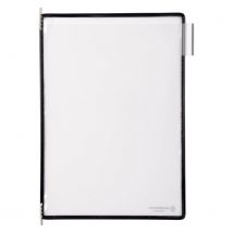 Zichtpaneel Tarifold A4 verticaal zwart 10 stuks