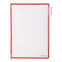 Zichtpaneel Tarifold A4 verticaal rood 10 stuks