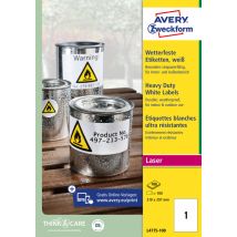 Etiket Avery L4775-100 210x297mm 100 stuks