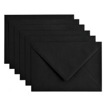 Envelop Papicolor C6 114x162mm ravenzwart pak à 6 stuks