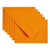 Envelop Papicolor C6 114x162mm oranje pak à 6 stuks