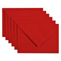 Envelop Papicolor C6 114x162mm rood pak à 6 stuks