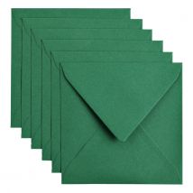 Envelop Papicolor 140x140mm dennengroen pak à 6 stuks