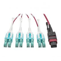 Tripp Lite N845-02M-8L-MG InfiniBand en Glasvezelkabel 2 m MPO/MTP 8x LC CMP Zwart, Magenta, Turkoois