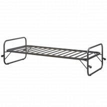 Eenpersoons Onderschuifbed Lucy Metaal Zwart 90X200Cm