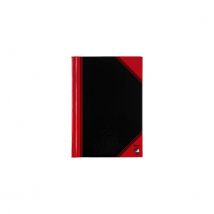 Notitieboek Bantex zwart/rood A6 lijn 70gr 96vel