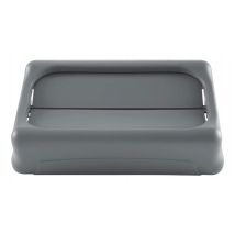 Deksel Rubbermaid Slim Jim Vented gesloten met swingsysteem grijs