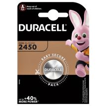 Batterij Duracell knoopcel 1xCR2450 lithium Ø24mm 3V-540mAh