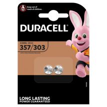 Batterij Duracell knoopcel 2x357/303 zilver oxide Ø11,6mm 2 stuks