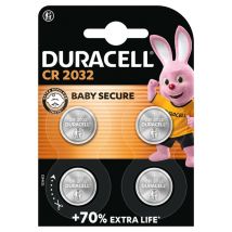 Batterij Duracell knoopcel 4xCR2032 lithium Ø20mm 3V-180mAh