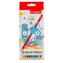 Kleurpotlood Bruynzeel Kids blister à 12 stuks assorti