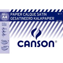Kalkpapier Canson gesatineerd 12vel 90gr A4 doorschijnend