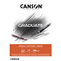 Schetsboek Canson Graduate Croquis A3 96gr 40 vel