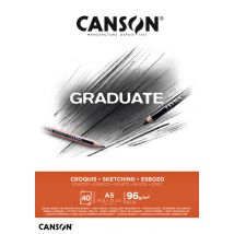 Schetsboek Canson Graduate Croquis A5 96gr 40 vel