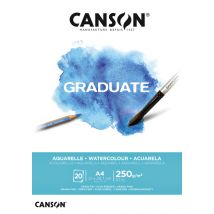 Aquarelblok Canson Graduate A4 250gr 20 vel