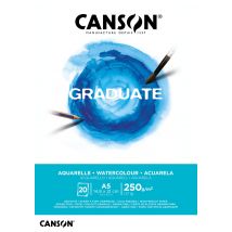 Aquarelblok Canson Graduate A5 250gr 20 vel