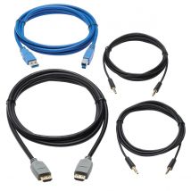 Tripp Lite P785-HKIT10 toetsenbord-video-muis (kvm) kabel Zwart, Blauw, Grijs 3 m