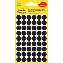 Etiket Avery 3140 rond 12mm zwart 270 stuks