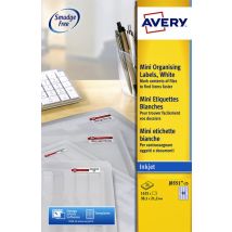 Etiket Avery J8551-25 38.1x21.2mm transparant 1625 etiketten