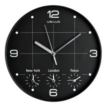 Wandklok Unilux On Time Ø 30.5cm zwart/wit