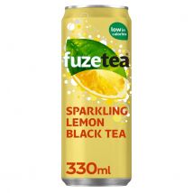 Frisdrank Fuze Tea Black Tea sparkling lemon blik 330ml