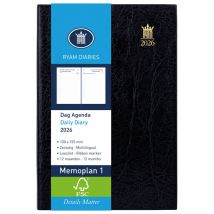 Agenda 2026 Ryam Memoplan 7 Suprema ringplastic 7dagen/2pagina's zwart