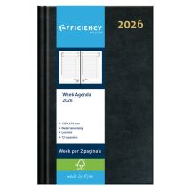 Agenda 2025 Ryam Efficiency Baladek 7dagen/2pagina's zwart