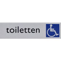 Infobord pictogram toilet rolstoel 165x44mm