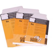Envelop CleverPack karton B4 250x353mm wit pak à 5 stuks