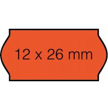 Prijsetiket 12x26mm Open-Data C6 permanent fluor rood 1500 stuks