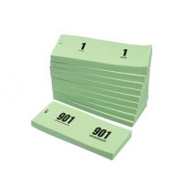 Nummerblok 42x105mm nummering 1-1000 groen 10 stuks