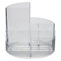 Pennenkoker MAUL roundbox 7 vakken Ø140x125mm transparant