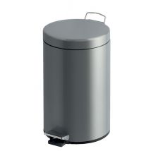 Afvalbak pedaalemmer RVS mat rond 12 liter