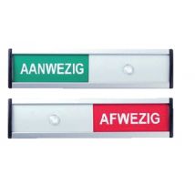 Infobord aanwezig/afwezig 125x30mm