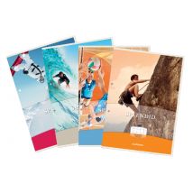 Cursusblok Aurora A4 ruit 10x10mm 2-gaats 200 pagina's 70gr