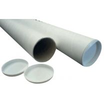 Verzendkoker CleverPack A1 650x50x1.5 met doppen wit pak à 5 stuks