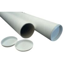 Verzendkoker CleverPack A3 330x29.5mm met doppen wit pak à 5 stuks