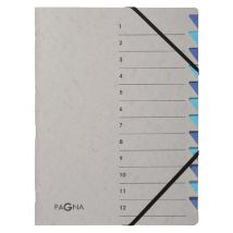 Sorteermap Pagna Easy A4 12 tabs grijs