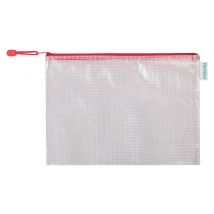 Opbergtas Tarifold met rits 330x240mm PVC rood